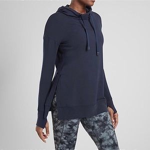 Athleta Navy Blue Sayulita Sweatshirt Hoodie Tunic